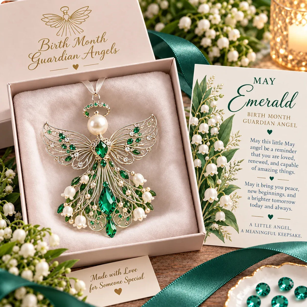 👼 Birth Month Guardian Angel | 12 Birthstone-Inspired Keepsakes for Meaningful Gifts ✨