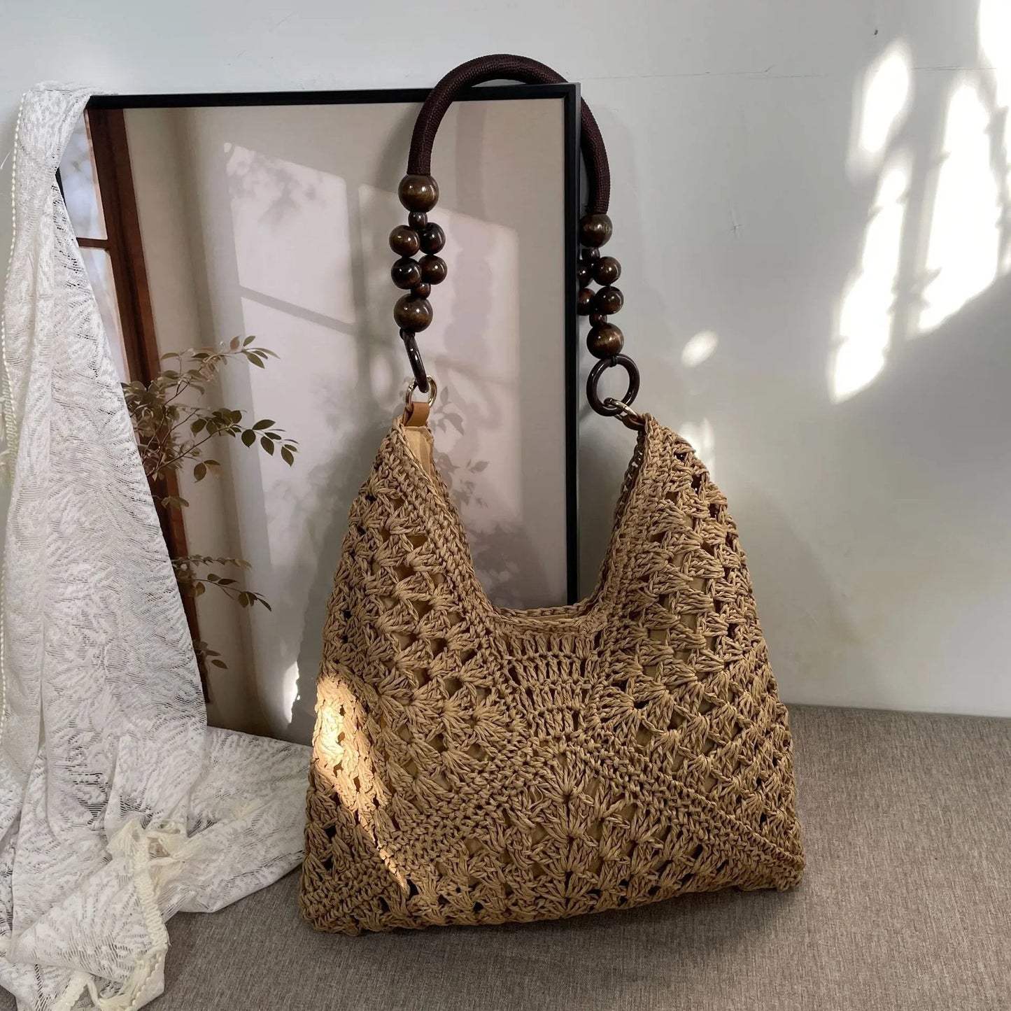 🌿 Chic Handmade Woven Bag — Natural Style, Everyday Elegance
