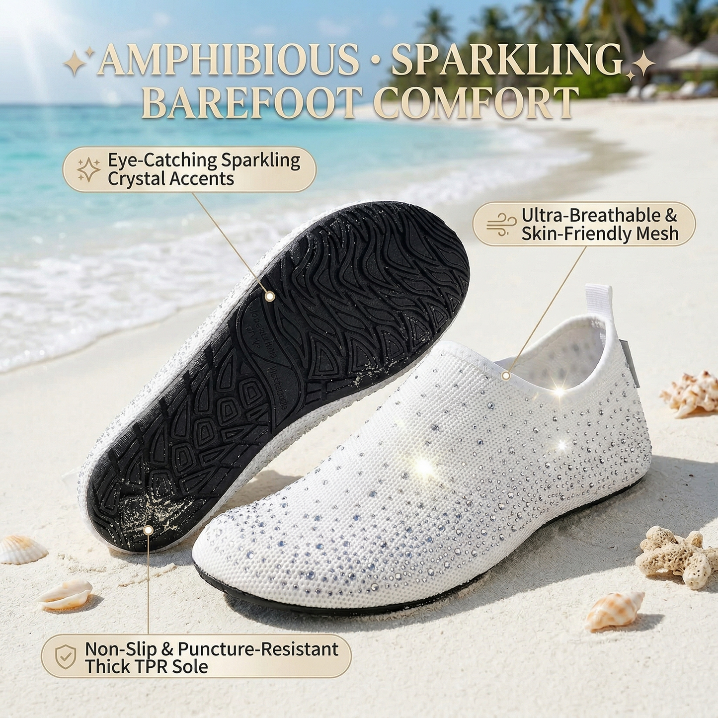 Women's Barefoot Water Shoes Travel House Slippers