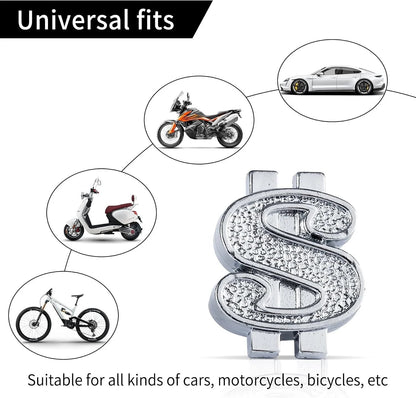 🔥 Car Tire Valve Stem Caps, Wheel Tire Valve Caps 4 Pack US Dollar Sign