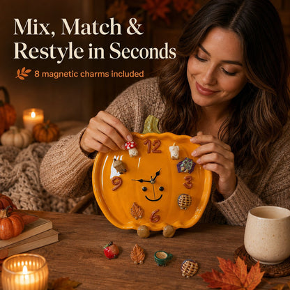 💥 LAST DAY 49% OFF 🎃 Interchangeable Magnetic Charm Pumpkin Clock