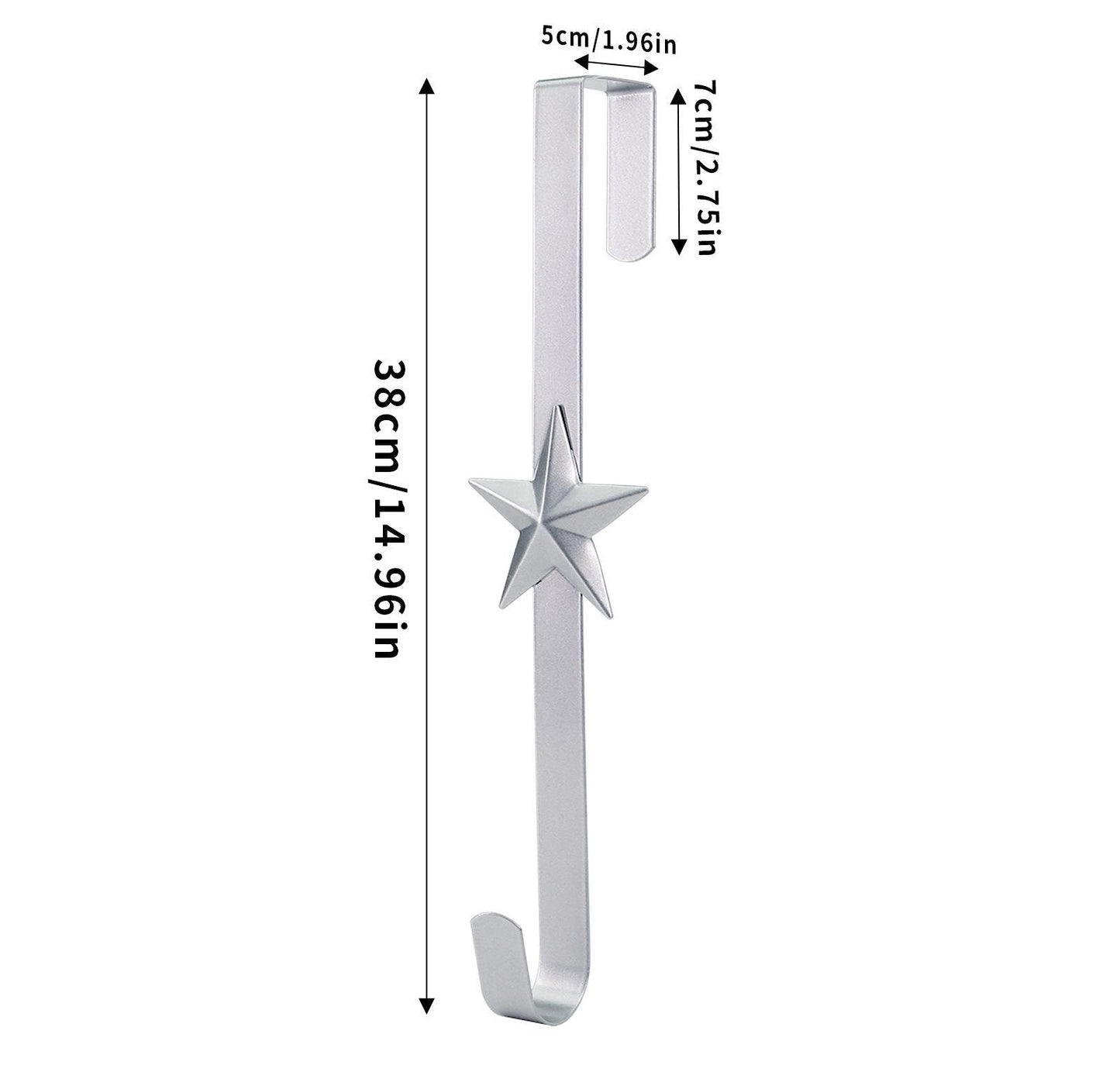 🎄 Metal Over The Door Wreath Hanger | Christmas Snowflake Tree Star Decor Hook🎅