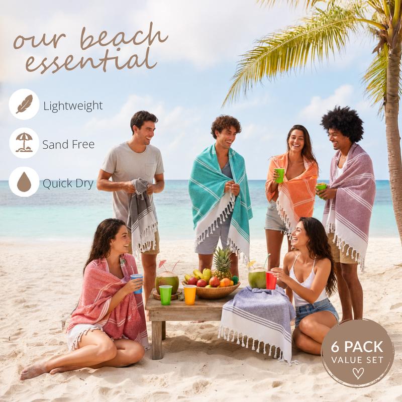 🔥Lightweight Modern Flat-Weave XL Beach Towel (39"x71")