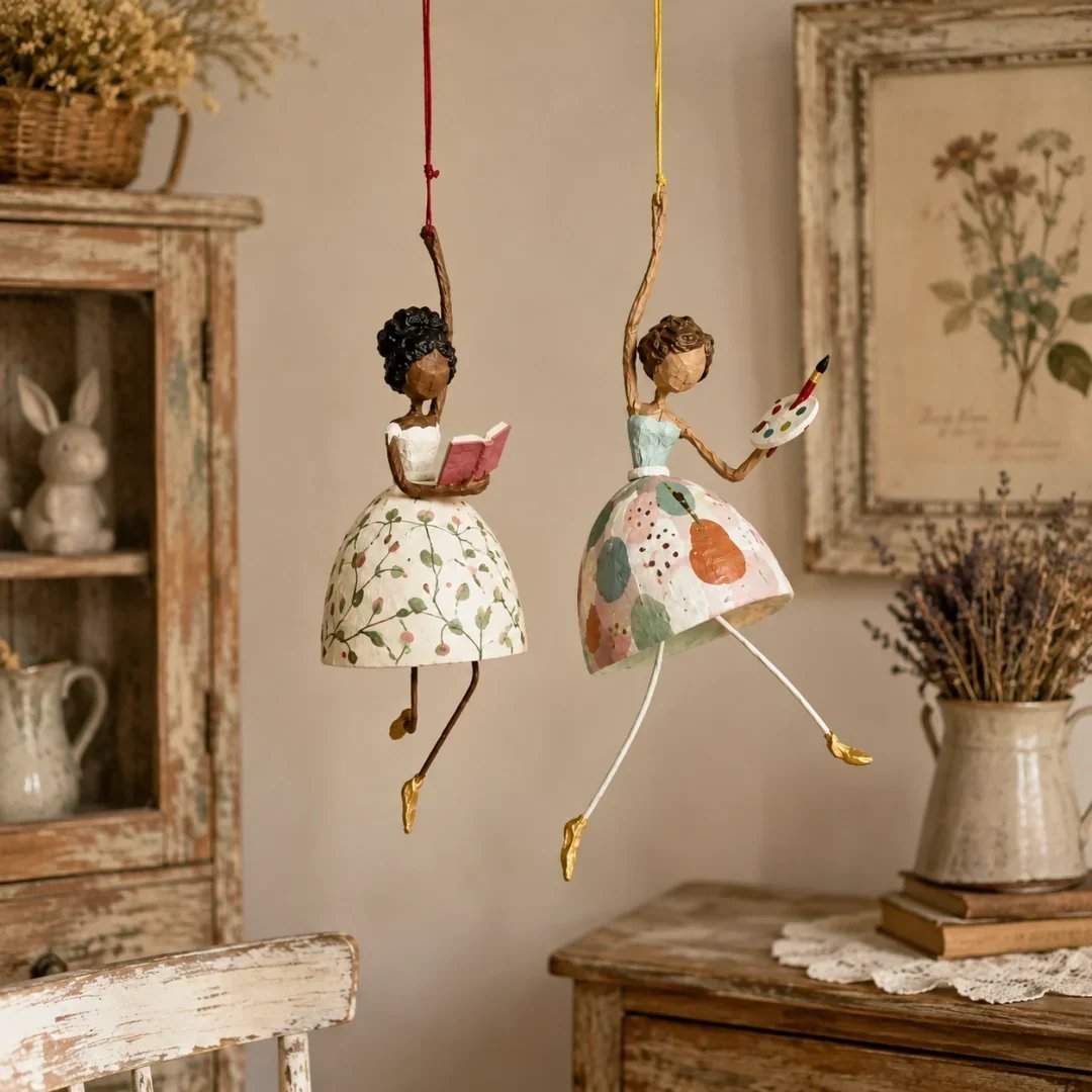 💃🌸 Let Your Space Dance — Whimsical Dancing Lady Hanging Ornament (📦Buy 2 Free Shipping)