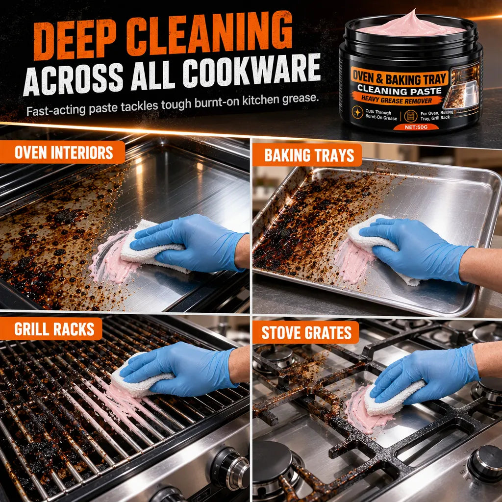 Erase Burnt Grease Instantly! Heavy-Duty Cleaning Paste
