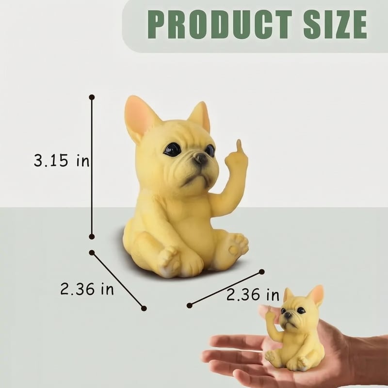 Funny Middle Finger Animal Statue 🖕 – Mini Resin Desk Decor, Cute Animal Figurine for Office, Car, Shelf & Home, Humorous Gag Gift 🎁