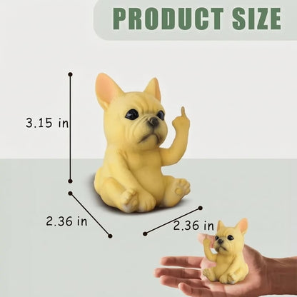 Funny Middle Finger Animal Statue 🖕 – Mini Resin Desk Decor, Cute Animal Figurine for Office, Car, Shelf & Home, Humorous Gag Gift 🎁