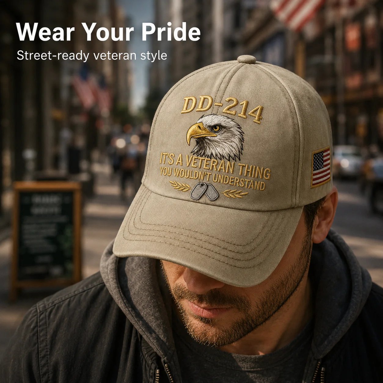 DD-214 Veteran 3D Embroidered Cap - “IT'S A VETERAN THING YOU WOULDN'T UNDERSTAND”🎁