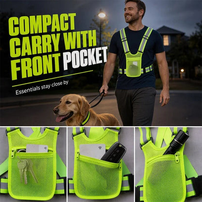 💥Buy 1 get 1 free 🔥High Visibility Reflective Vest Adjustable Safety Running Gear with Pocket