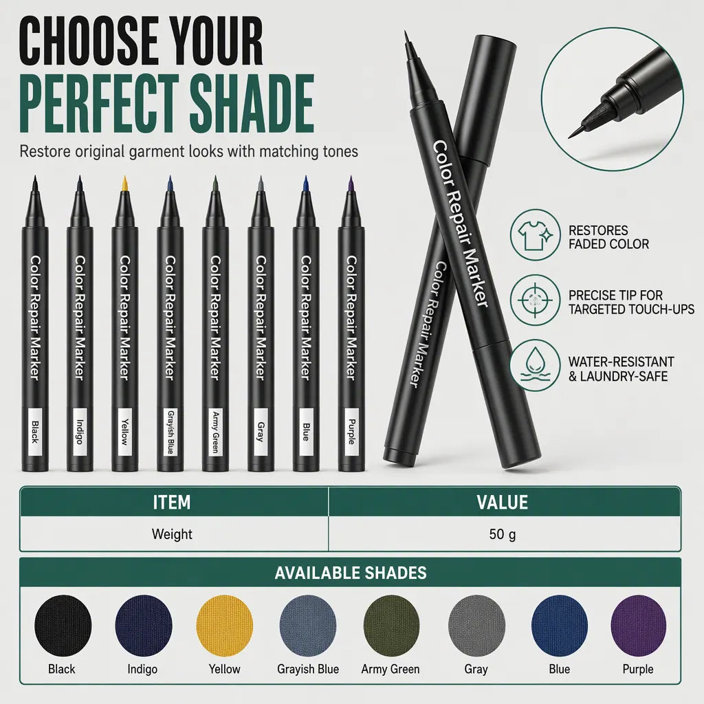 Restore Faded Fabric Instantly! Cotton & Linen Color Repair Pen