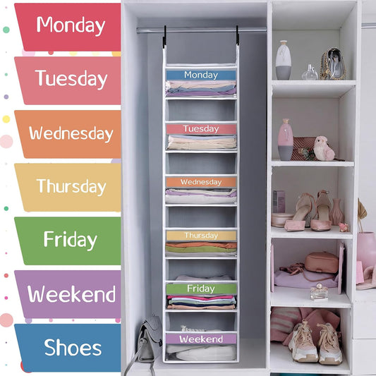 Weekly School Clothes Organizer Days of Week Clothing Organization