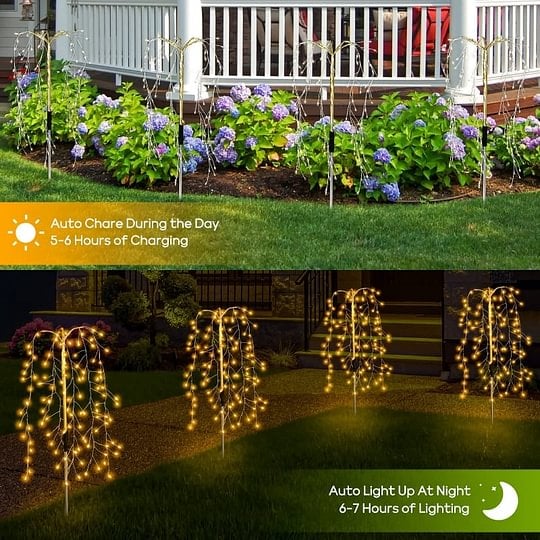 💐49% OFF ! Solar Garden Lights – Warm & Inviting Glow for Patio ✨🏠[Limited Offer]
