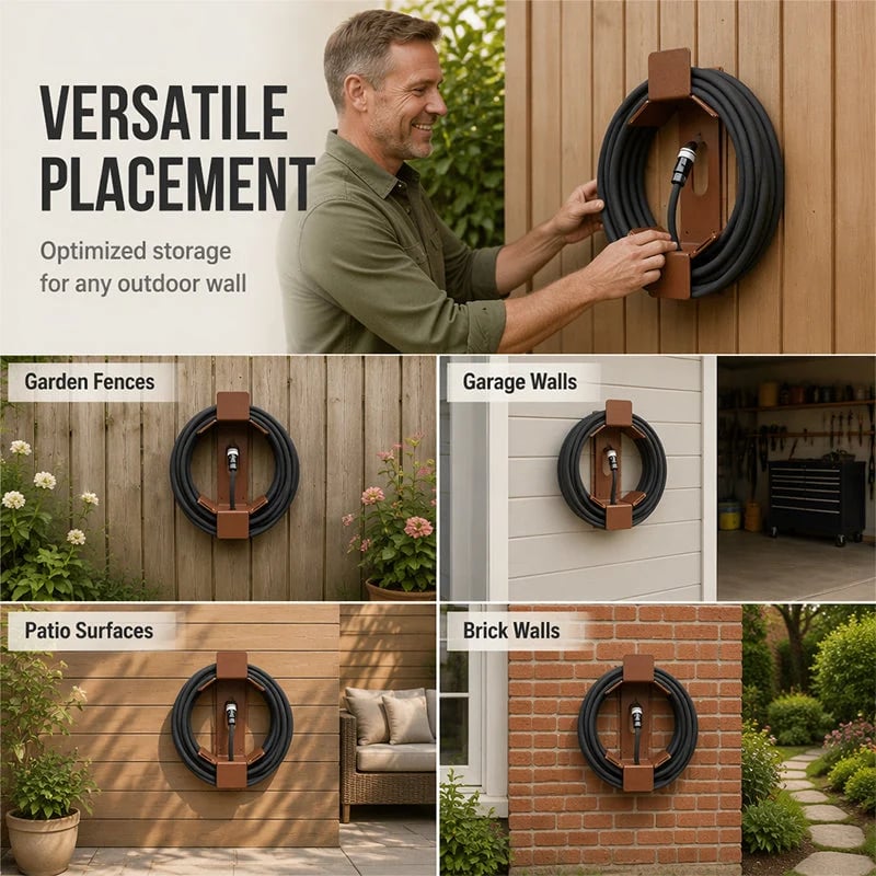 🎉📢📢50% OFF !! ⏰Wall Mounted Iron Garden Hose Holder
