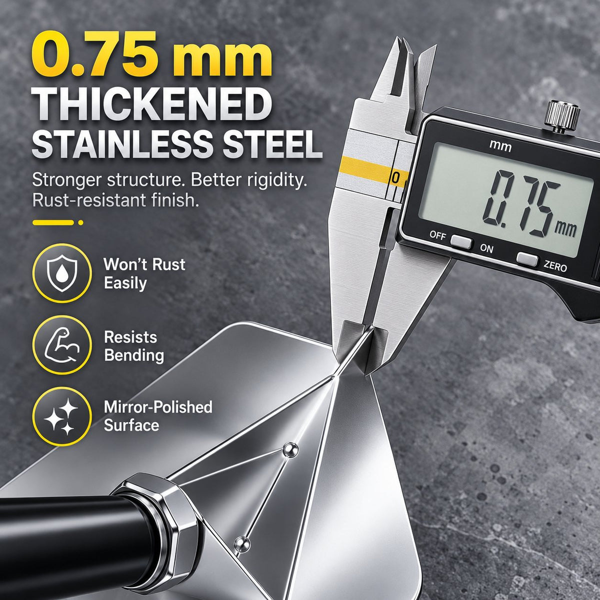 🛠️ Stainless Steel Inside Corner Finishing Trowel
