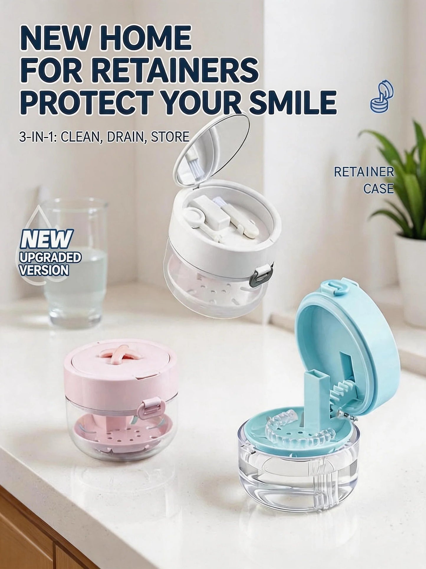 🔥49% OFF🦷 3-in-1 Retainer Cleaning & Storage Case