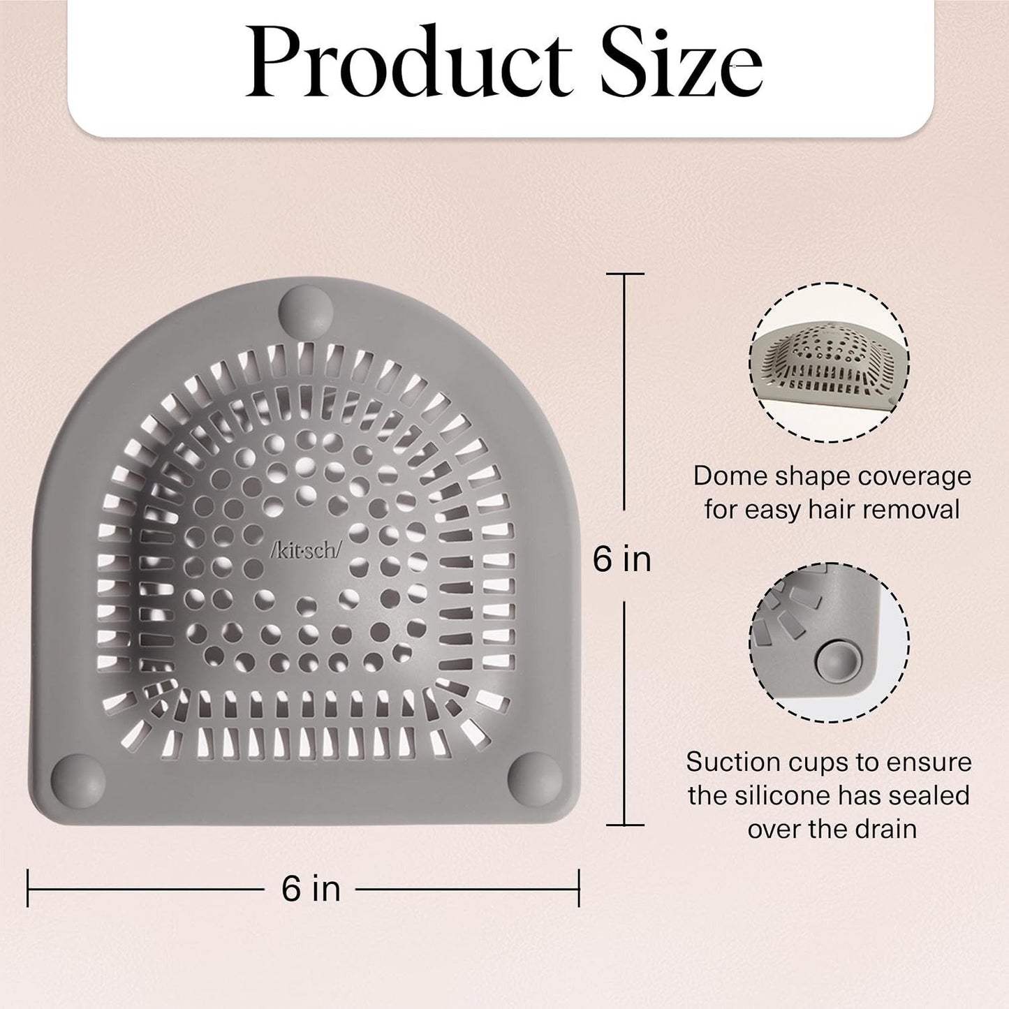 🏆75K+ SOLD!🚿 Silicone Hair Catcher for Shower Drains