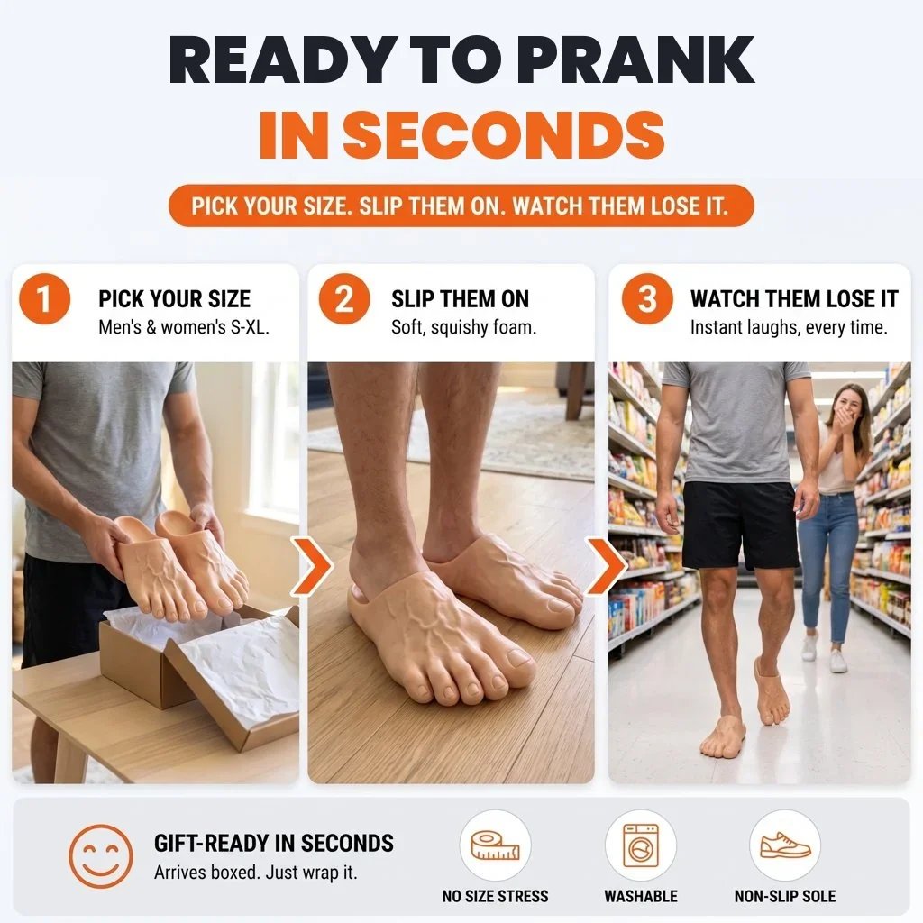 👣Barefoot Prank Slippers