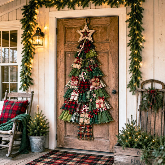 🔥😍Beginner-Friendly DIY Oversized Patchwork Christmas Tree Door Hanging Kit | Complete Kit with All Tools & Step-by-Step Guide Included 💕🎄