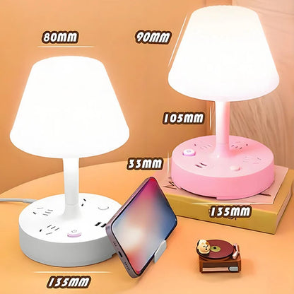 ⏰Table Lamp with USB Port and Outlet