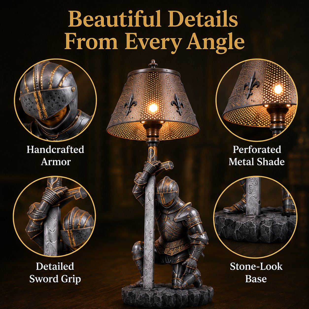 ⚔️ The Honorbound Medieval Knight Lamp - A Timeless Guardian of Courage, Loyalty & Honor.🏅