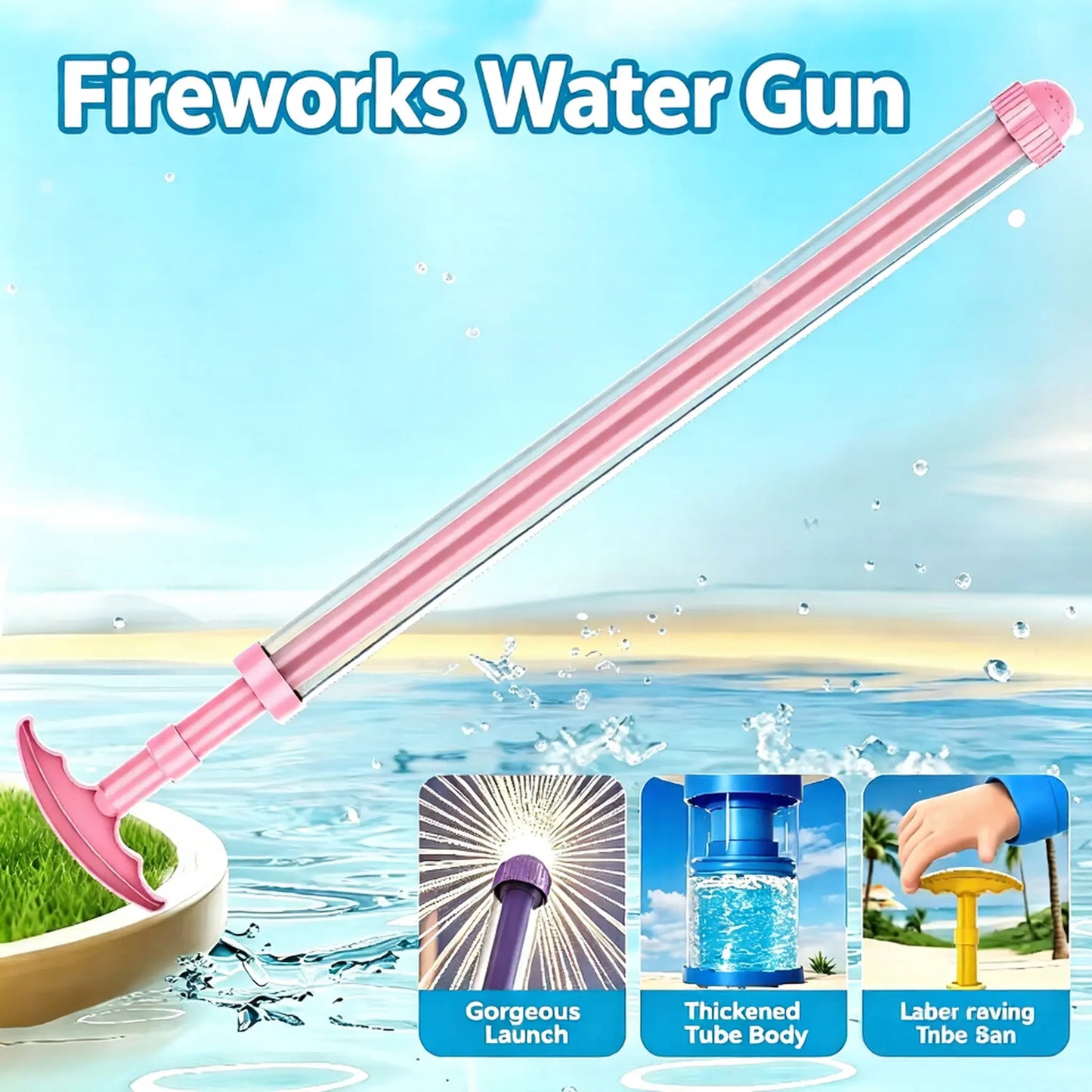 🔥Limited Time 50% Off✨Telescopic Water Gun,Water Fireworks Gun