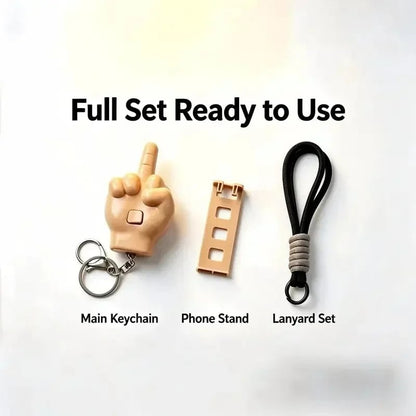😂 Looks Innocent... Until You Pull It! – Retractable Middle Finger Pendant