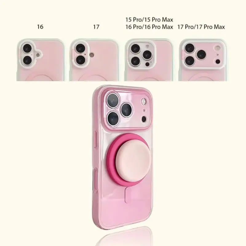 Magnetic Gradient Phone Case with Liquid Stand for iPhone