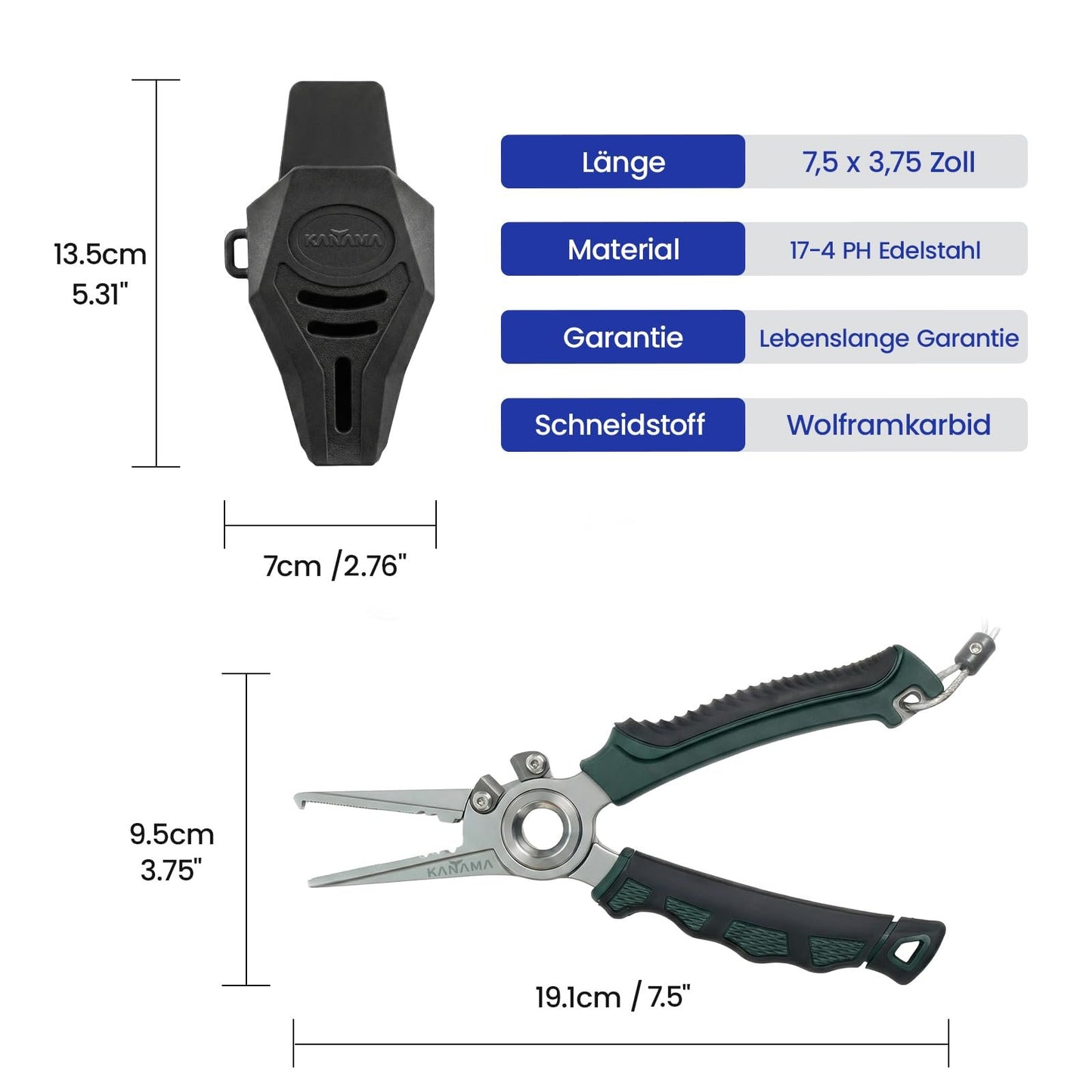 100% Saltwater Rustproof 17-4 PH Aerospace Steel Fishing Pliers – Last Lifetime Heavy-Duty Angling Multi-Tool