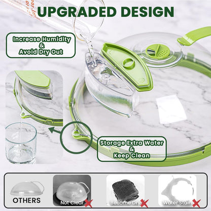 🍽️ Microwave Food Cover with Built-In Steamer 🔥
