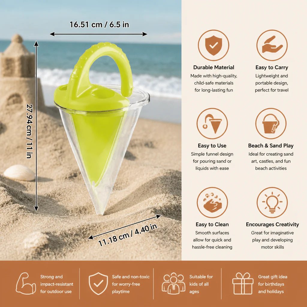 Kids Beach Sand Funnel Toy for Drawing and Pouring