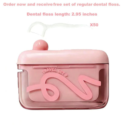 Portable Pop-Up Toothpick Dispenser - Travel-Sized Refillable Storage Case