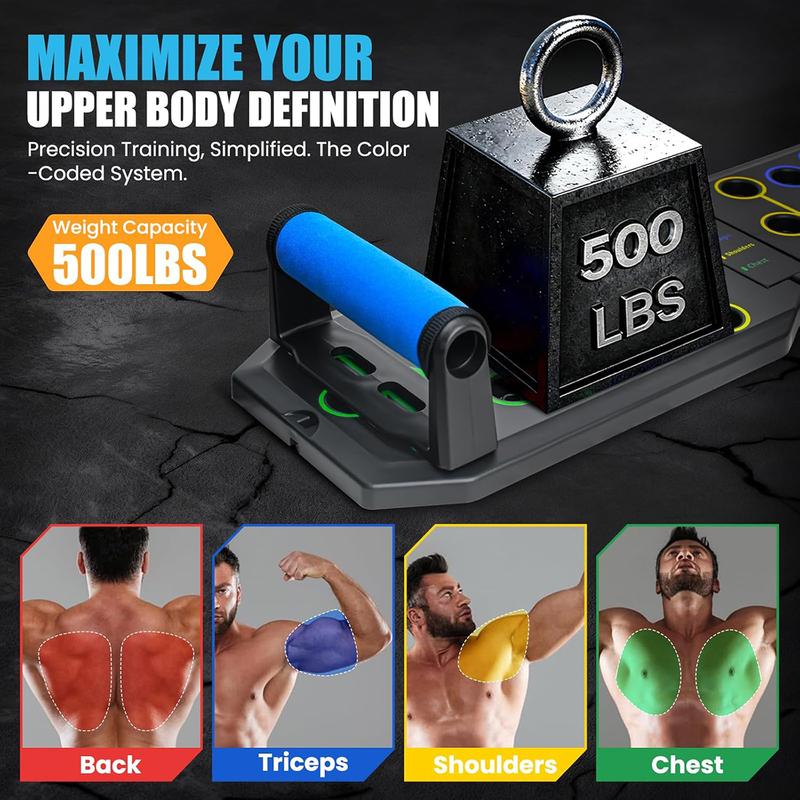 🔥Enhanced Push-up Board Fitness Kit with 30 Holes