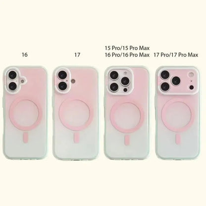 Magnetic Gradient Phone Case with Liquid Stand for iPhone