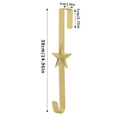 🎄 Metal Over The Door Wreath Hanger | Christmas Snowflake Tree Star Decor Hook🎅