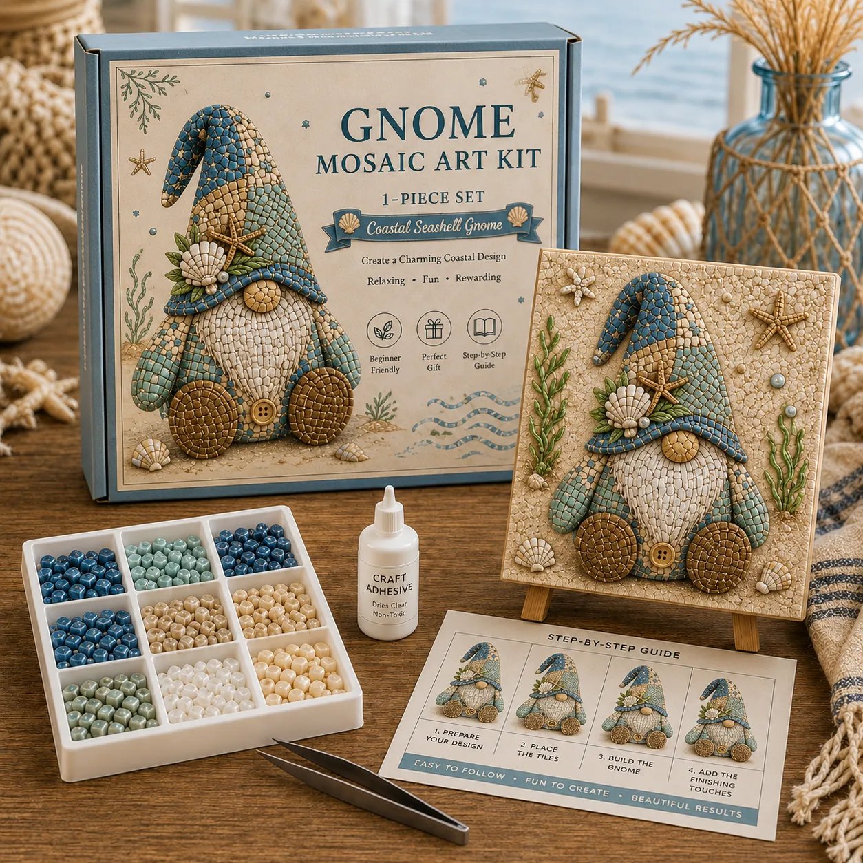 🔥💕Last Day 50% OFF -  🌸Gnome Mosaic Art Kit – Create Your Own Charming Handmade Masterpiece