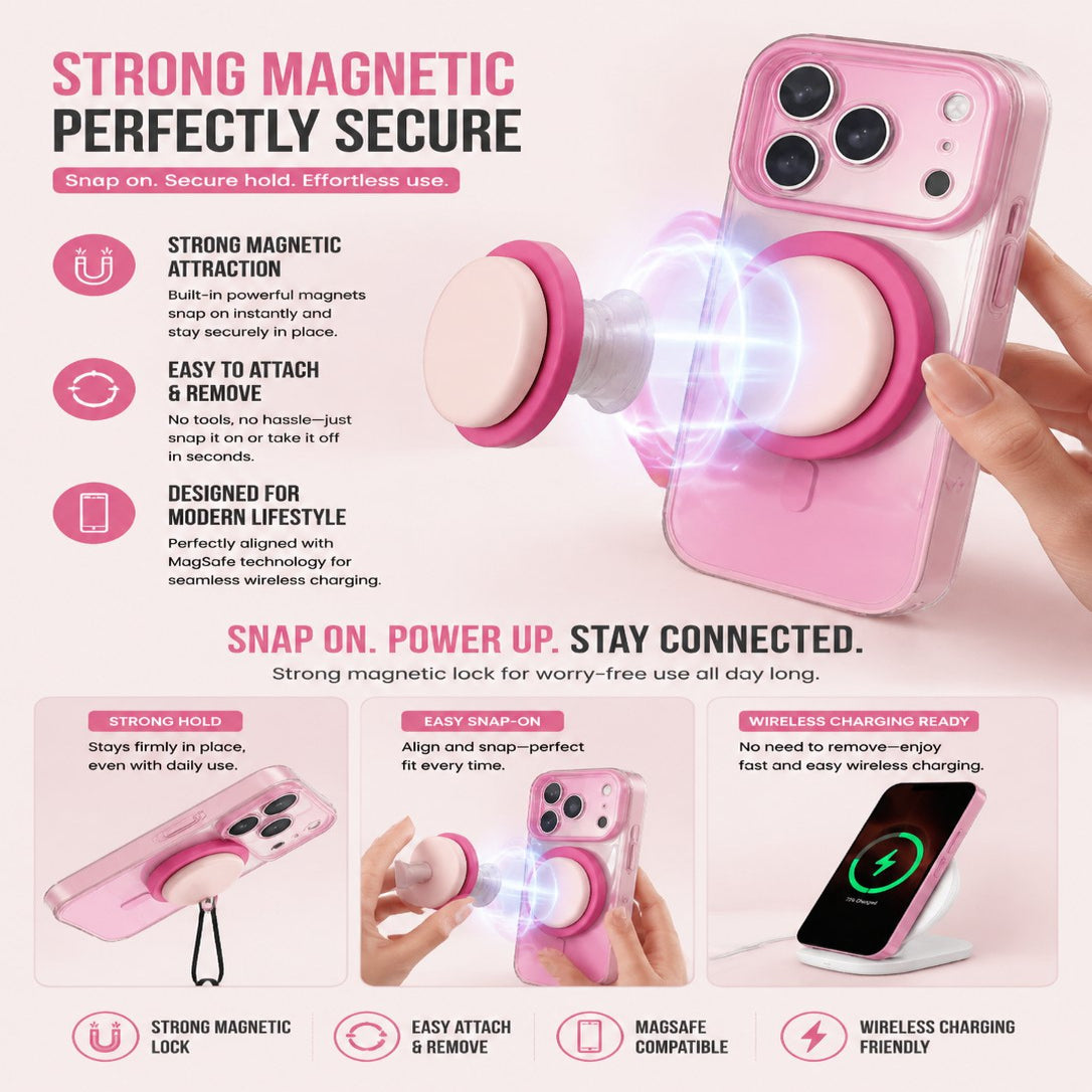 Magnetic Gradient Phone Case with Liquid Stand for iPhone