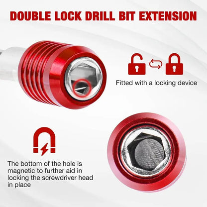 🔥LAST DAY 49% OFF - 🛠️Drill Bit Extension 2/4/6/12'', Magnetic Bit Holder 4 Pcs, Drill Extension Bit Holder 1/4'' Hex