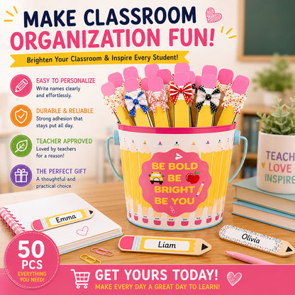 121 Pcs Back to School Teacher Gift Flip Name Sticks Set with Storage Cup