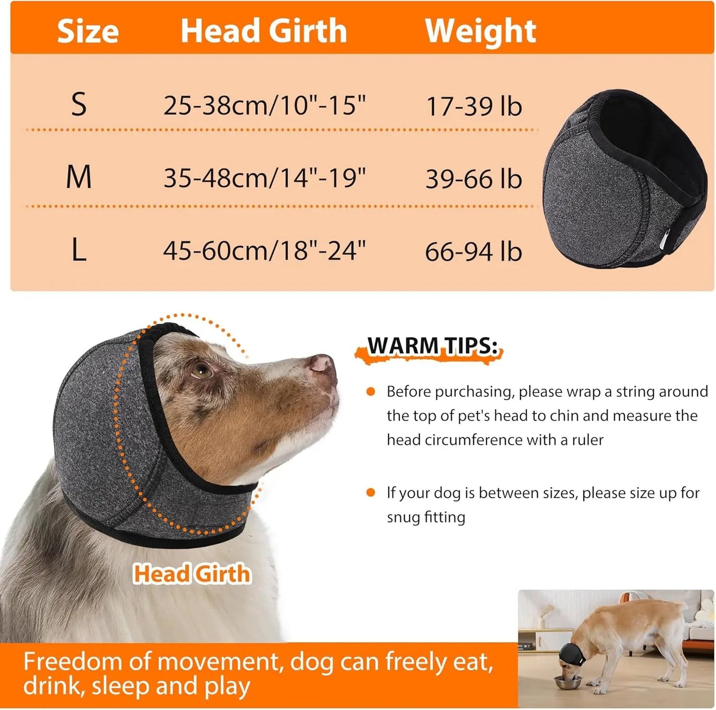 Scerich.TM Dog Calming Ear Wrap
