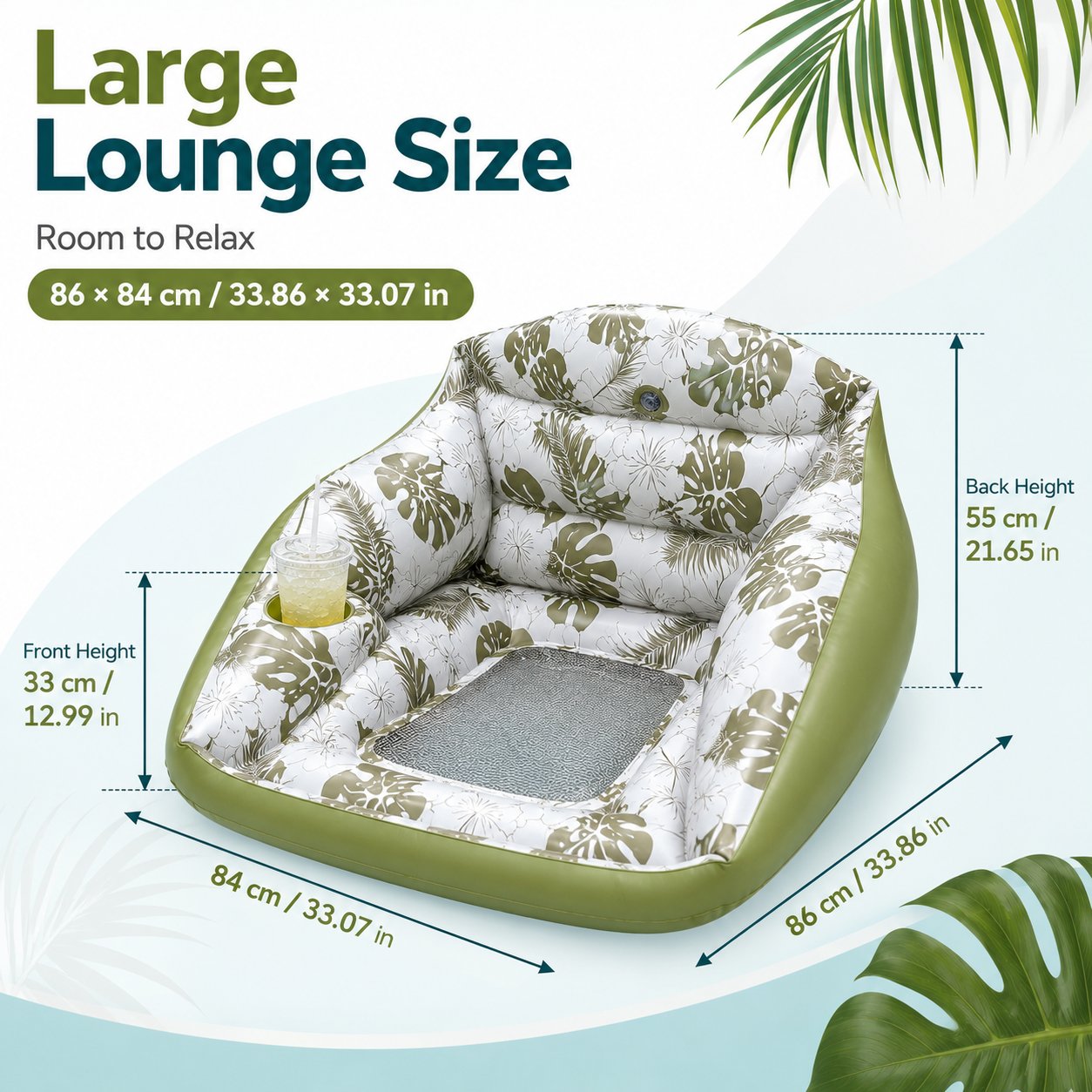 🔥HOT SALE🔥🛋️ 3-in-1 Inflatable Pool Lounge Chair