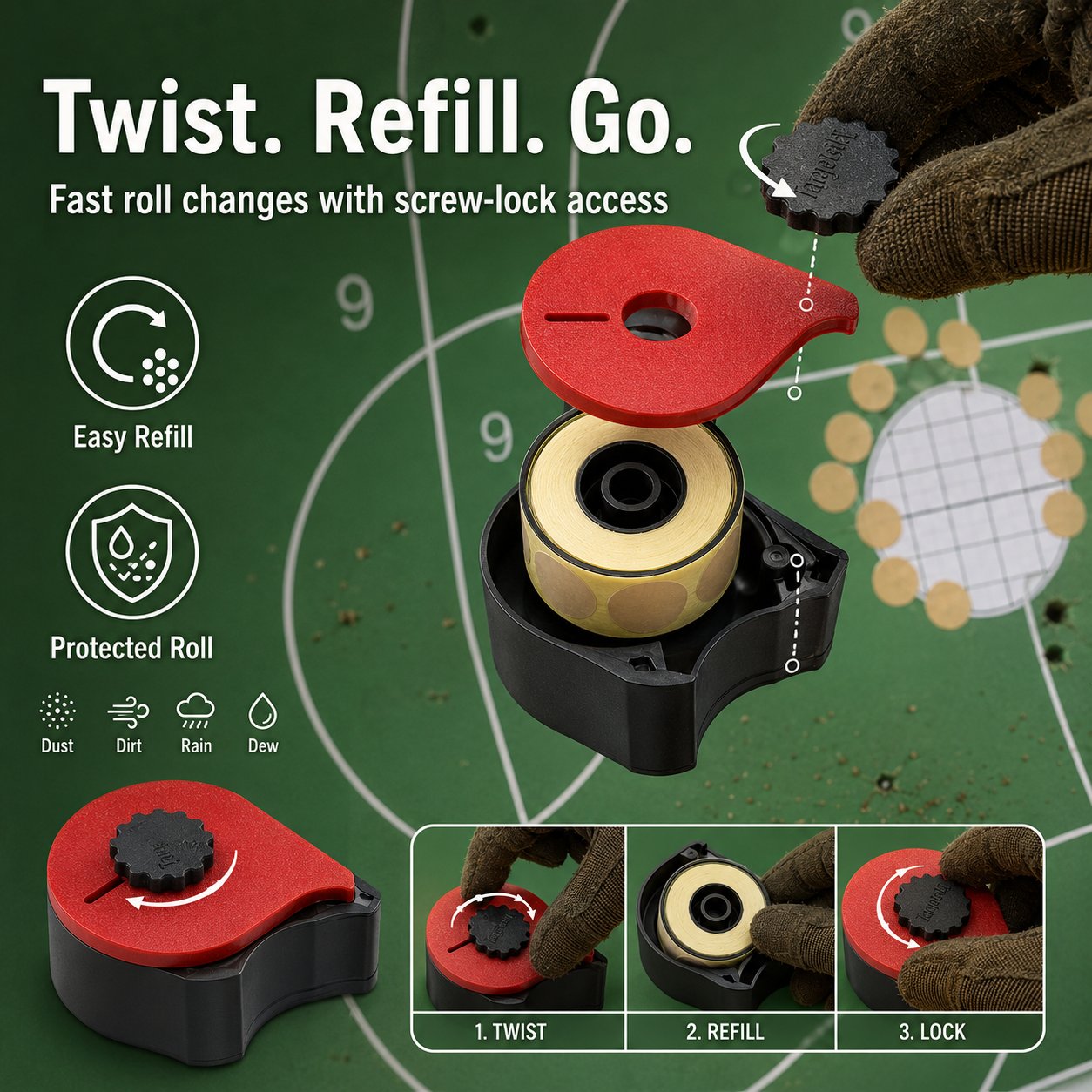 Shooting Target Sticker Dispenser 🎯