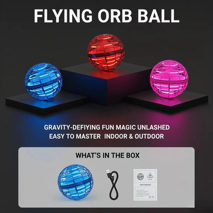 🎁Children's Day Gifts🚀 Levitating Induction Flying Ball – Smart Glow Gyro for Fingertip Play – LED Mini Drone Toy for Kids & Adults ✨