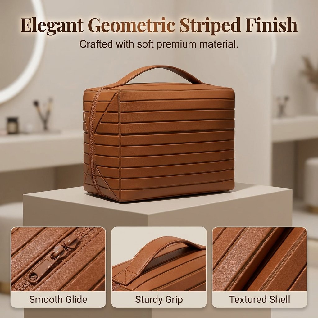 Large-Capacity Foldable Makeup Organizer for Women