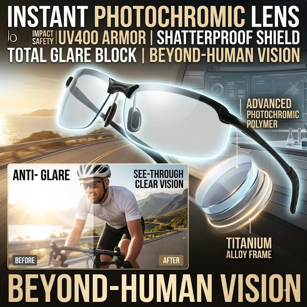 🚙🕶️Smart Vision Glasses – Anti-Glare UV Protection with Infrared Night Vision & Impact-Resistant Lenses