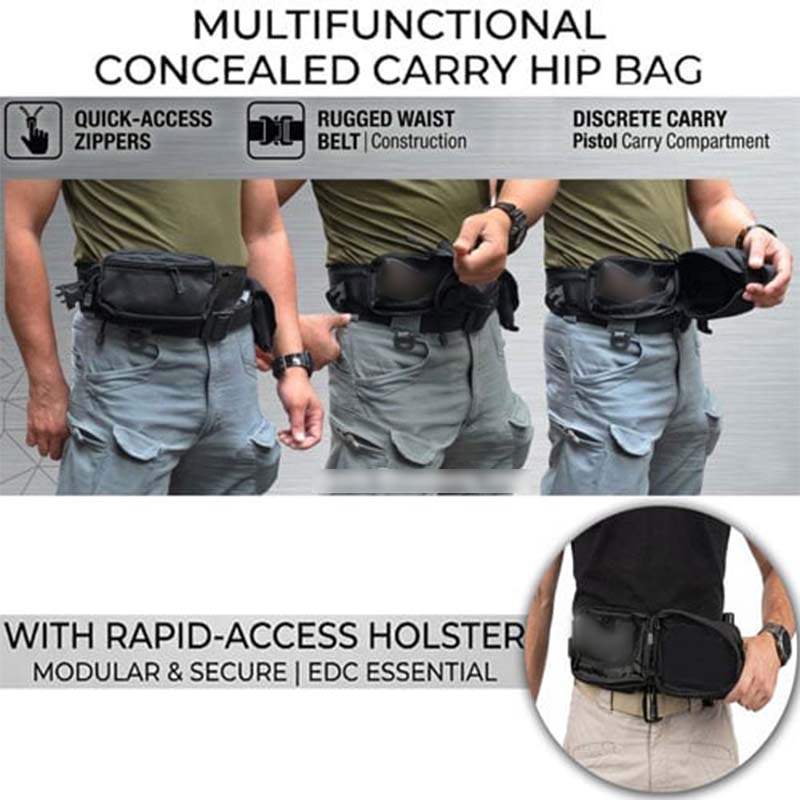 ⚡Hot Sales 49% OFF🔥Multifunctional Concealed Carry Hip Bag with Rapid-Access Holster