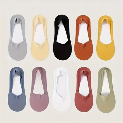 🌟 Ultimate Spring & Summer Socks 🌟10-Pair Pack Women's Solid-Color Sheer Invisible Socks