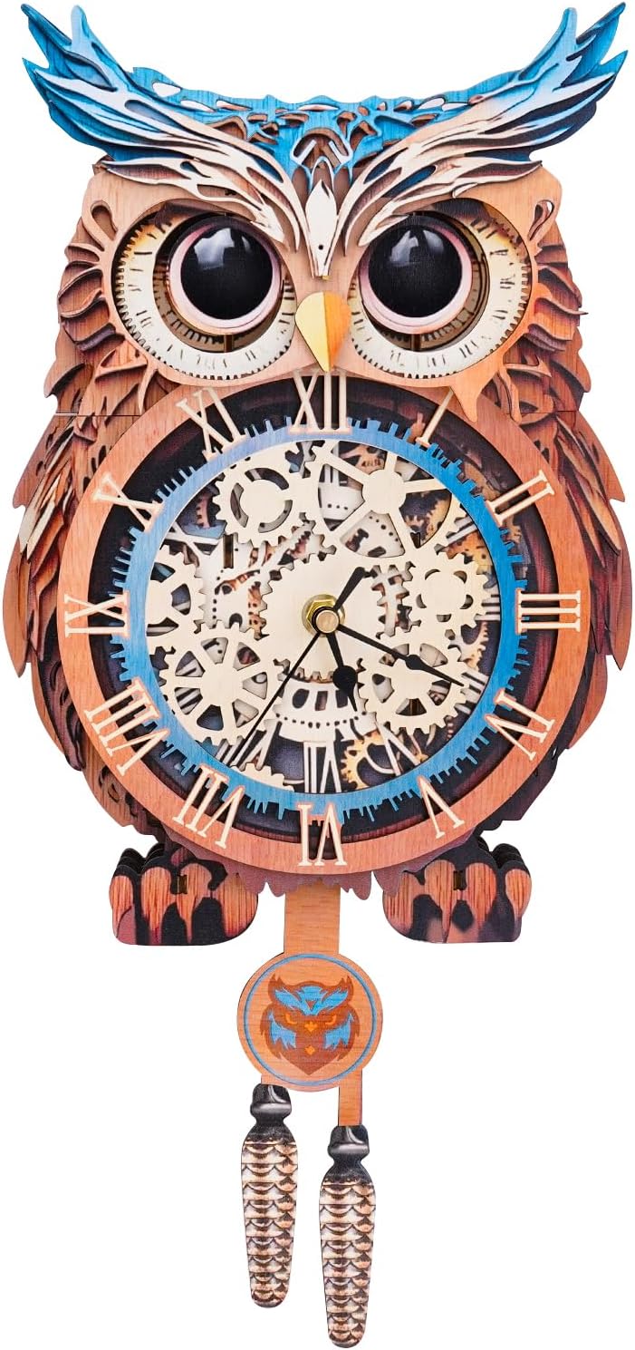 🔥2026 HOT SALE 50% OFF -🦉 DIY 3D Wooden Animal Clock Puzzle Kit🎁Buy 2 Free Shipping