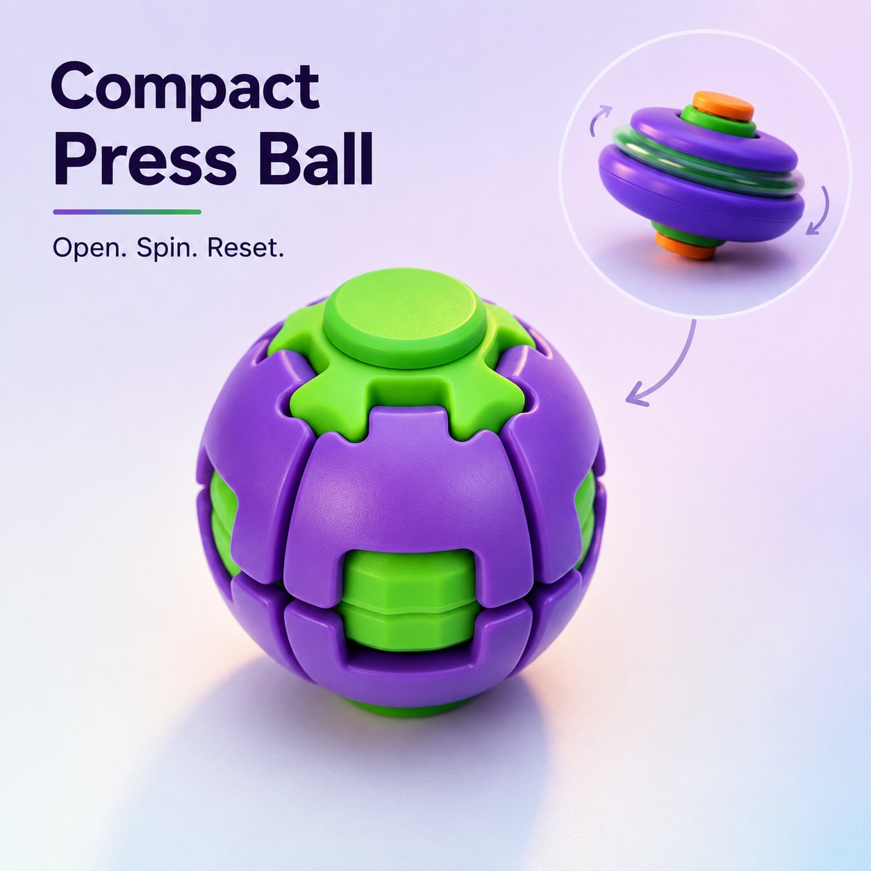 3D Printed Press Balls, Creative Splicing Balls, Desktop Decoration Ornaments, Ideas,Fidgets Spinners for Adults Anxiety Relaxing
