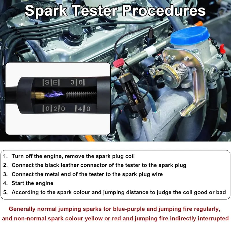 🔧 Adjustable Spark Plug & Ignition Coil Tester