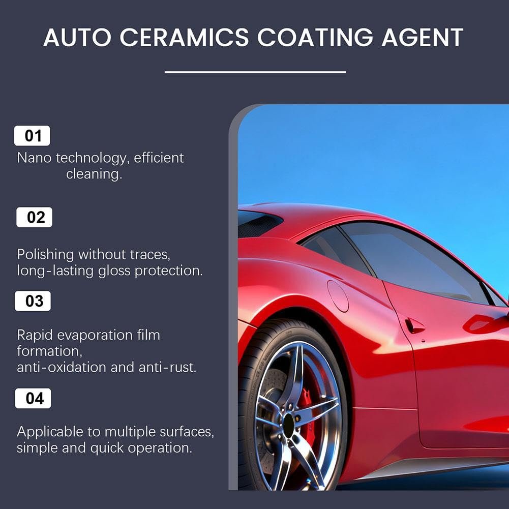 Auto Ceramics Coating Light Ceramic Coating for Cars, Long-Lasting Shine & Protection, Easy to Apply